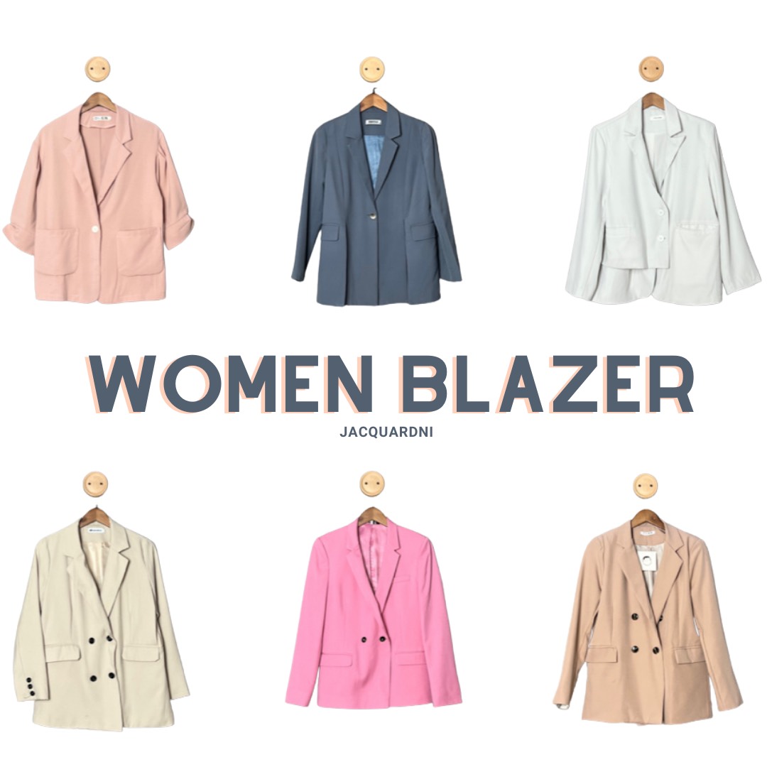 Áo blazer nữ 2hand/secondhand tông màu sáng được nhập trực tiếp từ Hàn JACBLGS