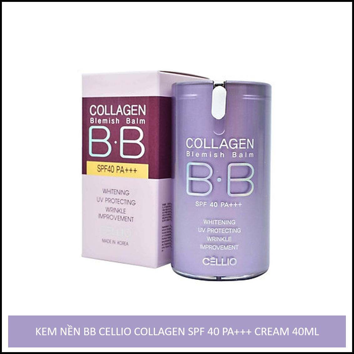 Bb cellio collagen blemish balm spf40 pa cream 40ml hàn quốc