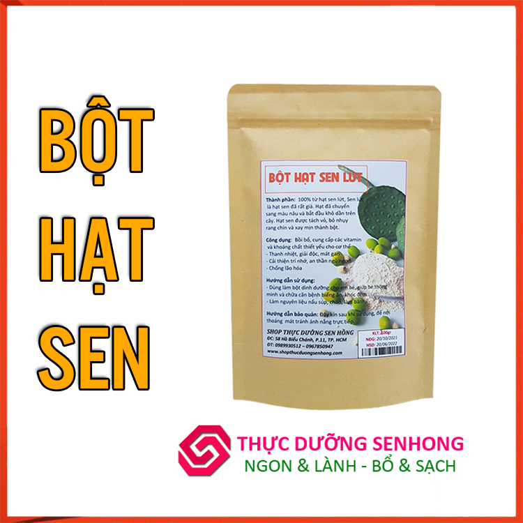 Bột hạt sen Hạt sen lứt rang chín xay mịn