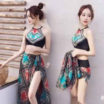 Bộ bikini áo yến kèm khăn - quần áo tắm biển nữ - bộ đồ bơi nữ - Bộ đồ bơi đi biển kèm khăn-Bộ đò tắm biển thoáng mát, thoải mái dễ chịu