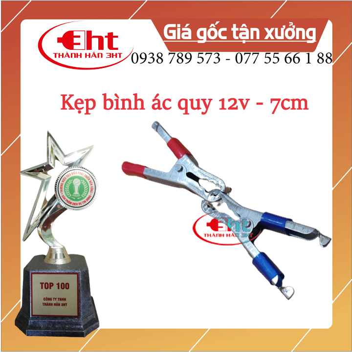 Kẹp bình ắc quy xanh đỏ 30a - 7cm - 1 cặp