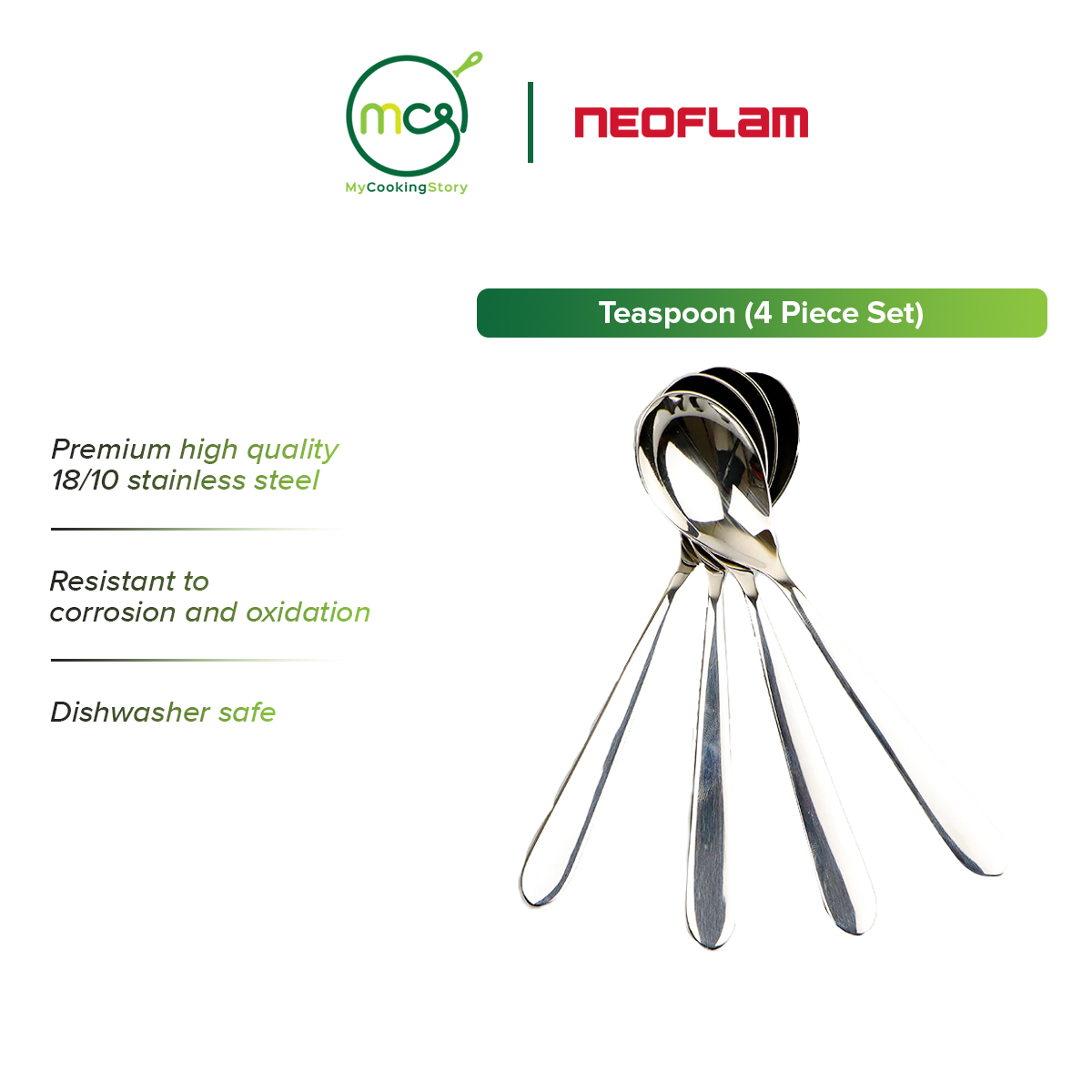 Gambar My Cooking Story   Neoflam 4pcs Teaspoon Set (2 sets)