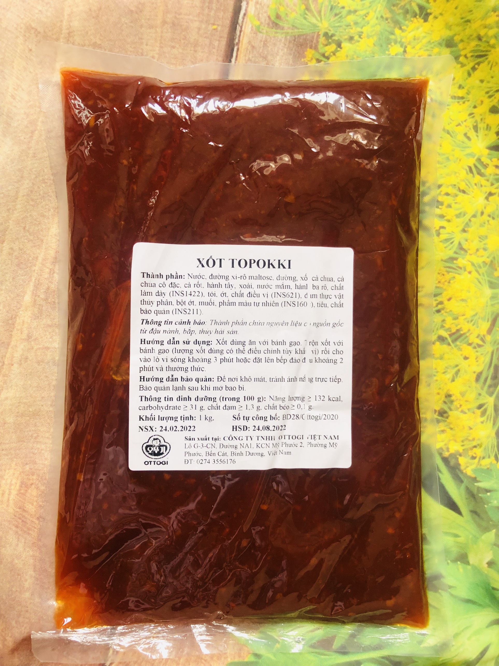 Sốt tokbokki ottogi pha sẵn gói 1kg