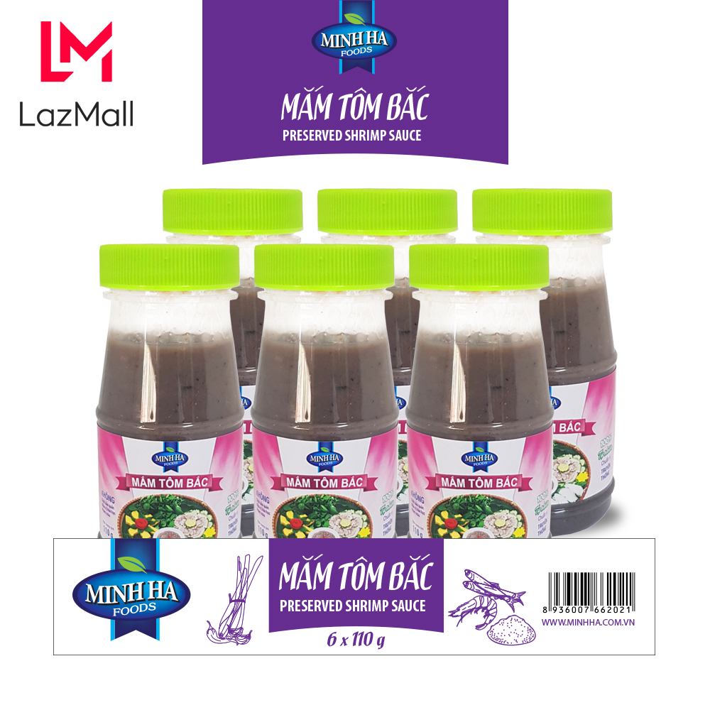 Lốc 6 hũ mắm tôm bắc 110g - thương hiệu minh hà foods