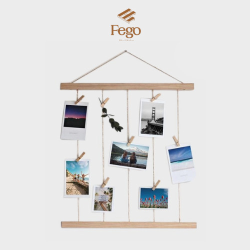 Khung treo ảnh hình vintage gỗ thông - trang trí nhà cửa - khung ảnh - khung hình - khung ảnh treo tường fego