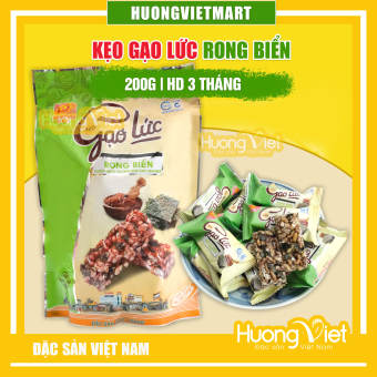 Kẹo gạo lức rong biển Tân Huê Viên 200gr kẹo gạo lứt sấy rong biển - Giòn ít ngọt bánh kẹo tết đãi khách