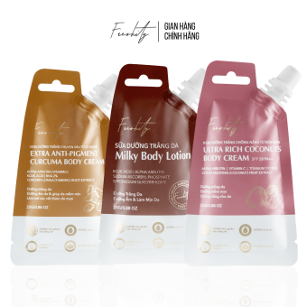 Bộ 3 Kem dưỡng trắng sáng da cơ thể tối ưu Freshity 25gx3