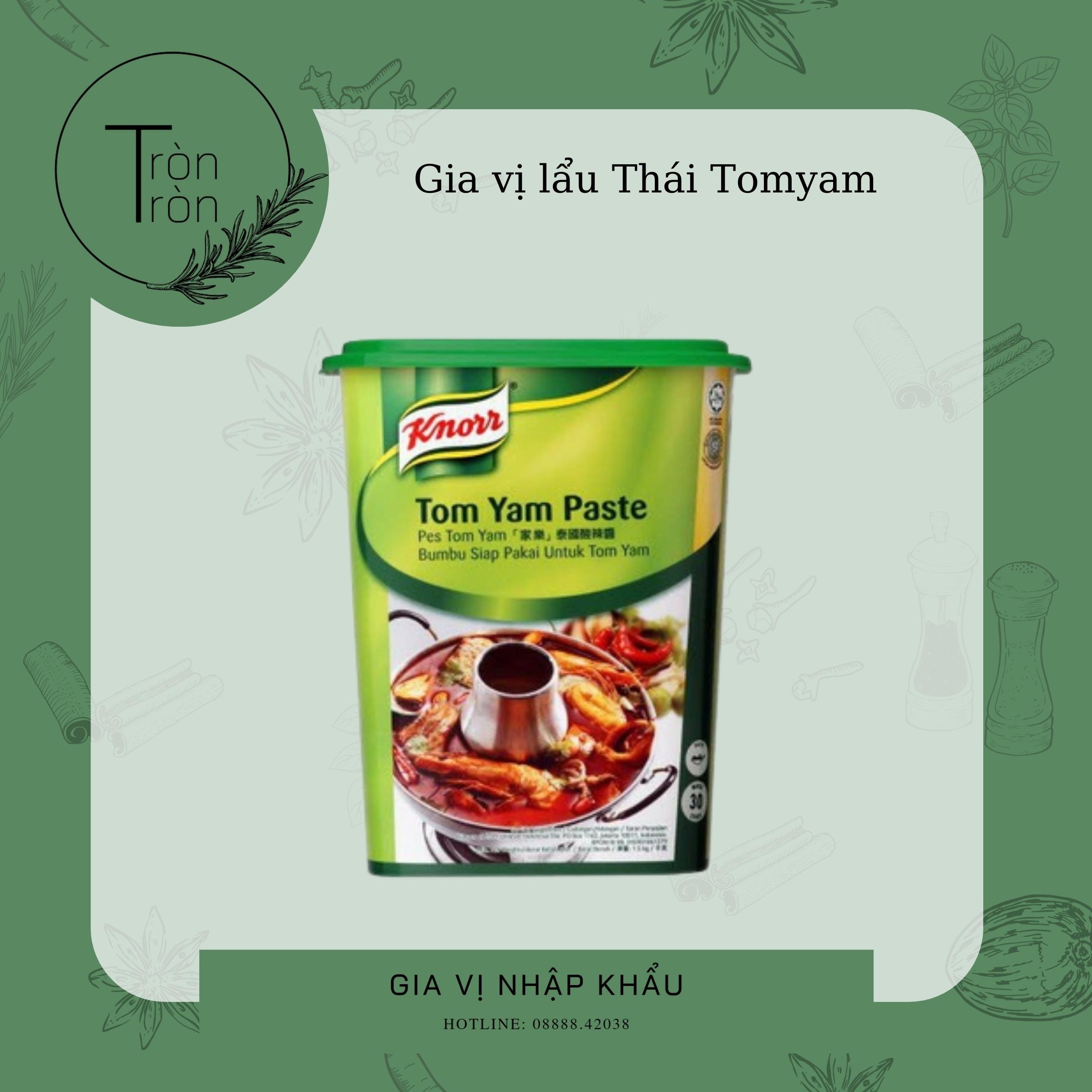 KNORR Gia vị lẩu Tomyam/ Tomyum paste Thái Lan- 1.5Kg nguyên liệu nấu ăn lẩu cốt dừa lẩu chua cay hải sản sốt