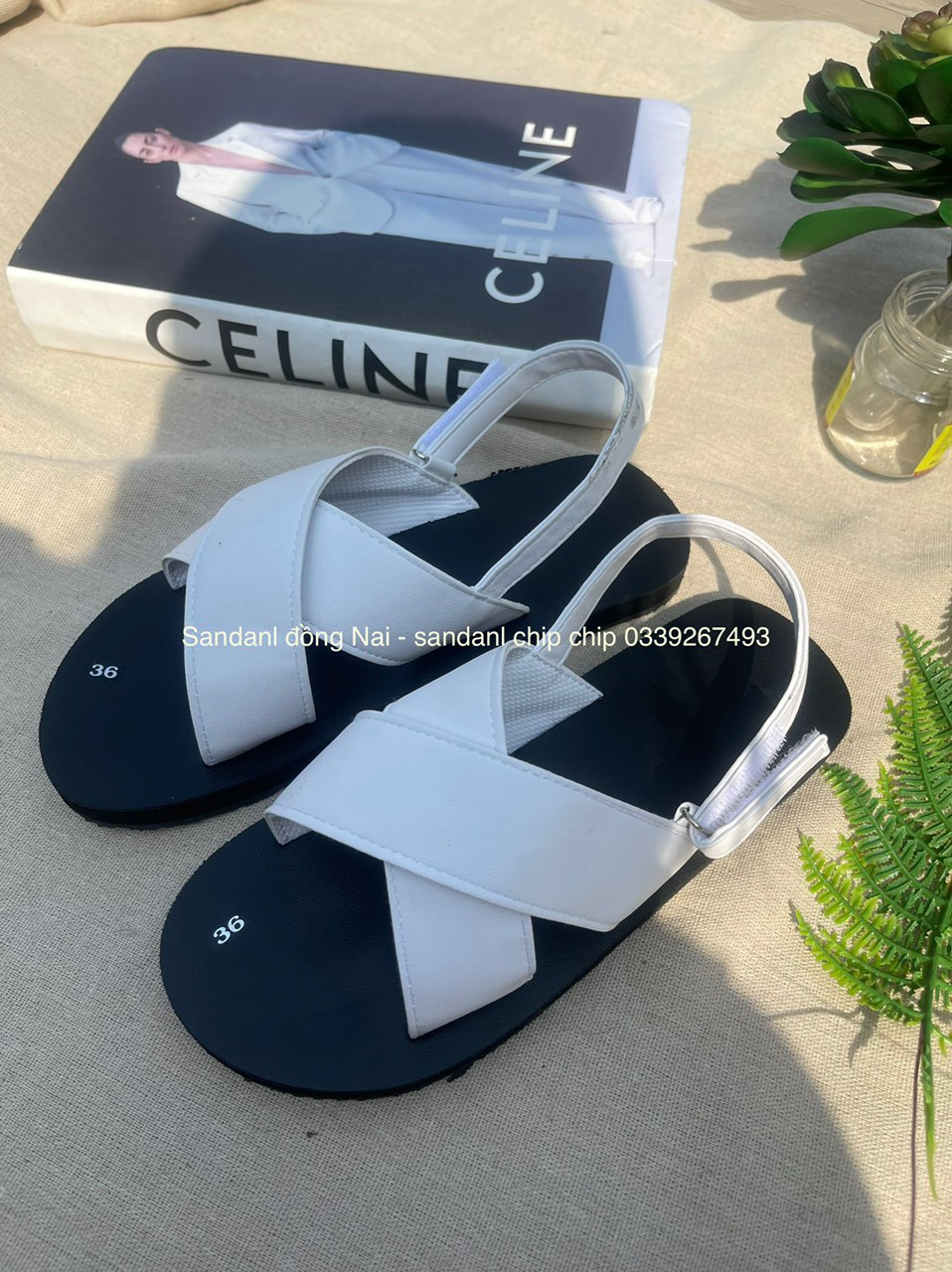 Sandal quai chéo nữ