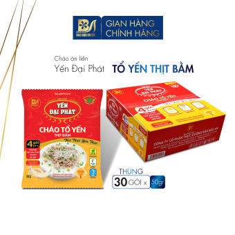Cháo Tổ Yến Thịt Bằm Thùng 30 gói x 50gr