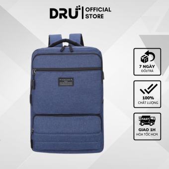 Balo nam đựng laptop DRU 13 14 15,6 inch, kiểu dáng công sở nhỏ gọn, túi đi làm, đi học cho học sinh nam nữ BL016
