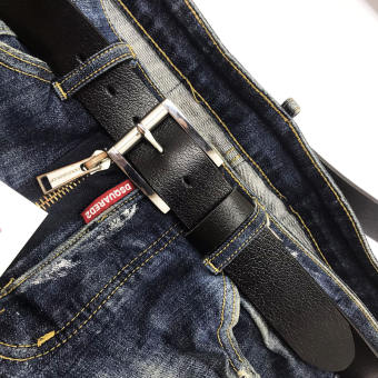 Thắt Lưng Nam Da Bò Khóa Inox - Dây Nịt Nam Da Bò Khóa Inox