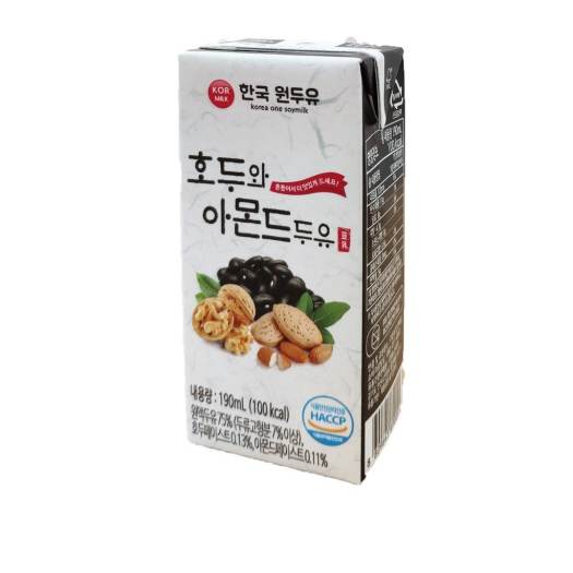 SỮA HẠT HẠNH NHÂN, ÓC CHÓ, ĐẬU ĐEN, ĐẬU NÀNH - HÀN QUỐC - KHÔNG ĐƯỜNG KÍNH -  190ml/ 1 hộp - không đường kính