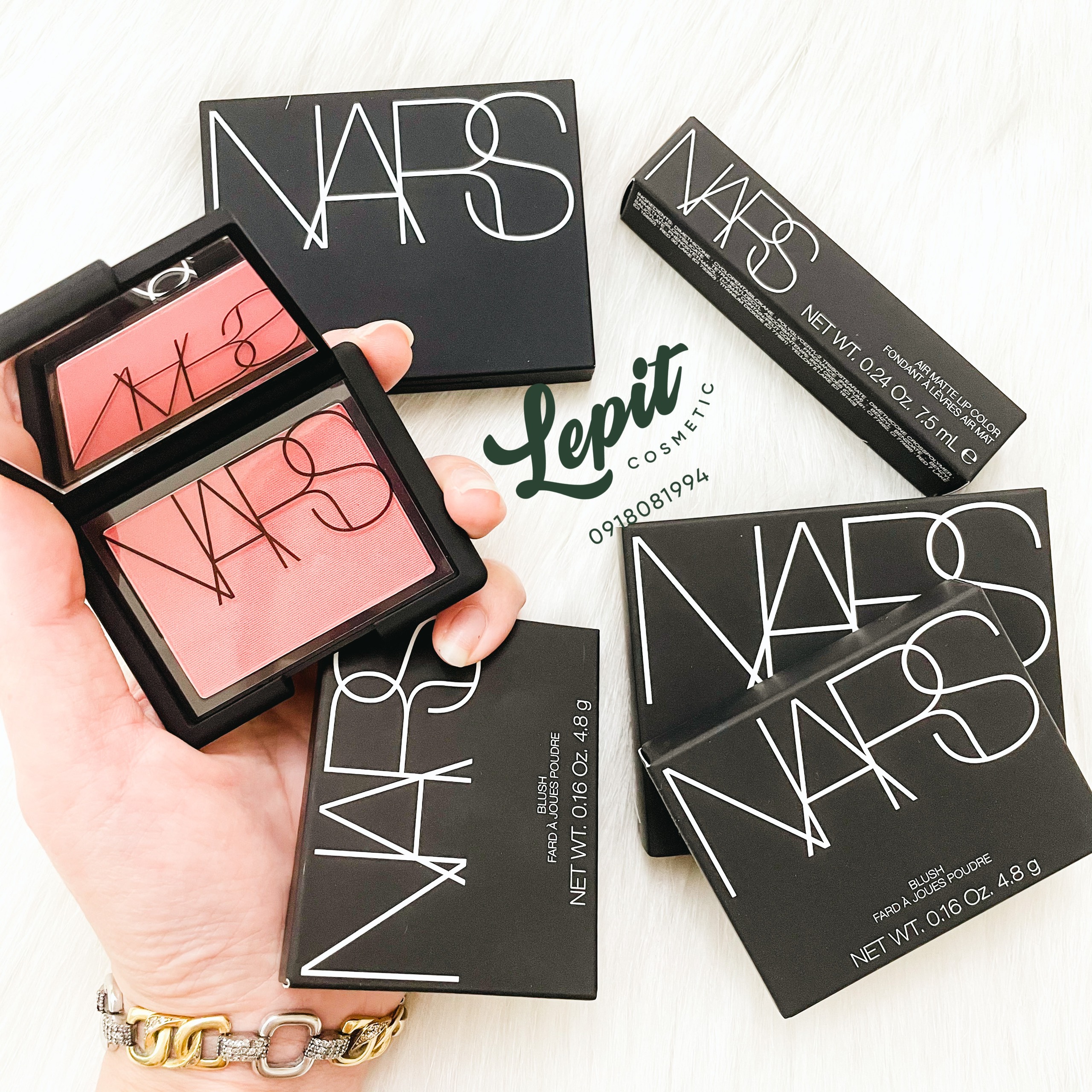 Má hồng NARS Blush Fard À Joues Poudre màu Orgasm, Taj Mahal, Torrid full size 4.8g - Lepit Cosmetic