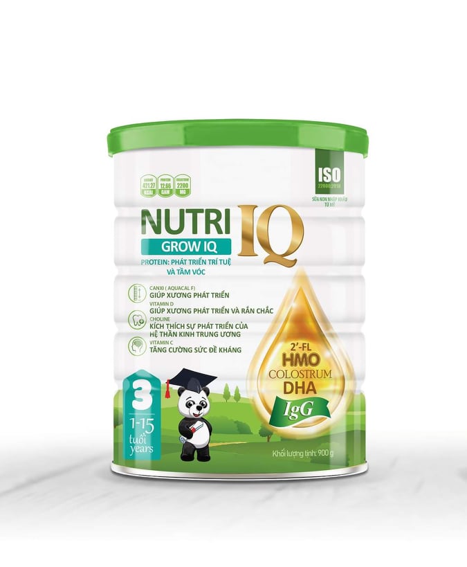 Sữa phát triển chiều cao nutri IQ Grow tăng cường miễn dịch ,tăng sức đề kháng, xương rắn chắc và phát triển