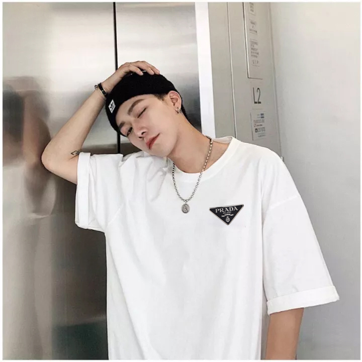 Áo thun cotton thời trang form rộng trending prada / nt51 / chất vải thoáng mát, mềm mại.