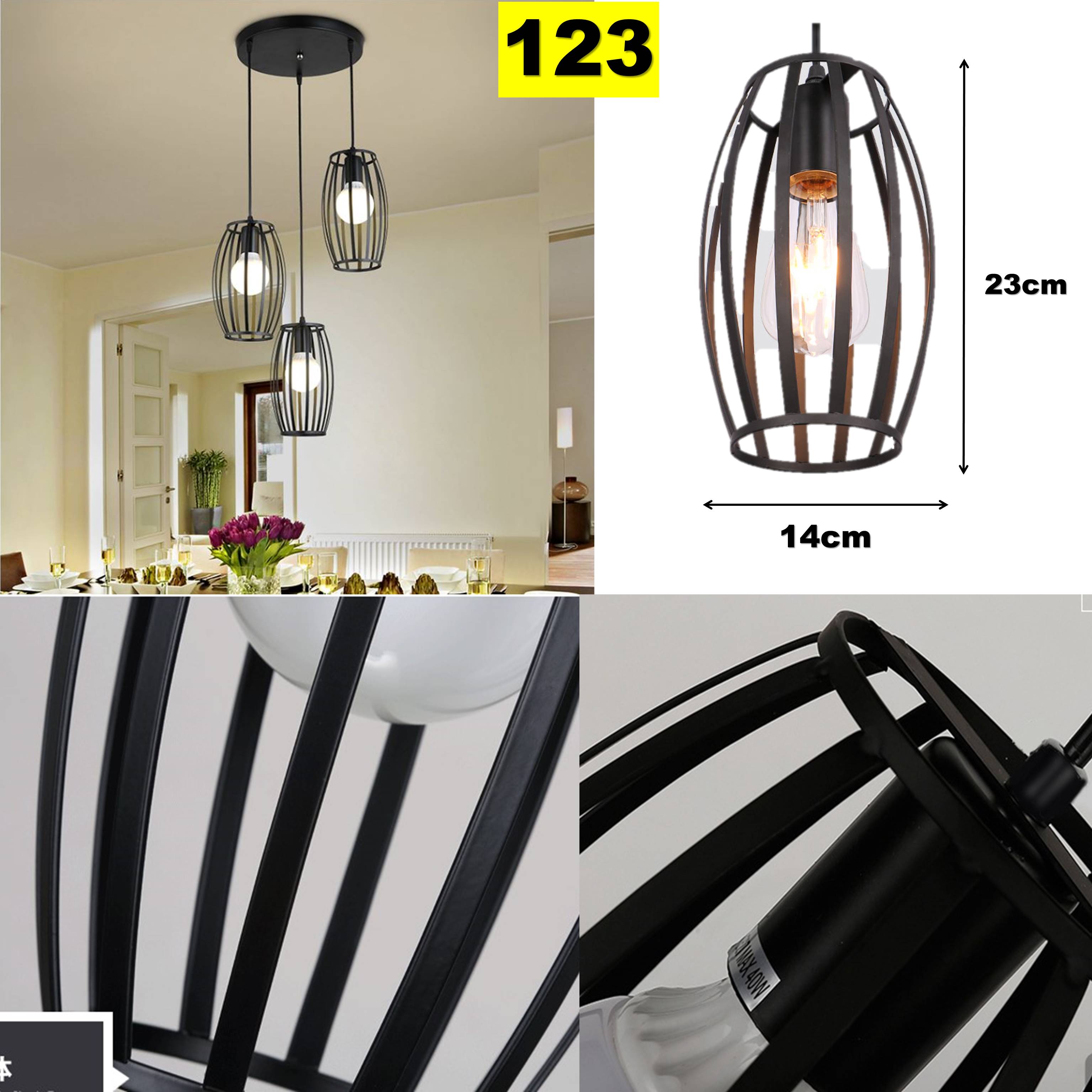 Lampu Gantung Lampu deco Pendant Light Modern Simple Nordic Designer Triangle Cube