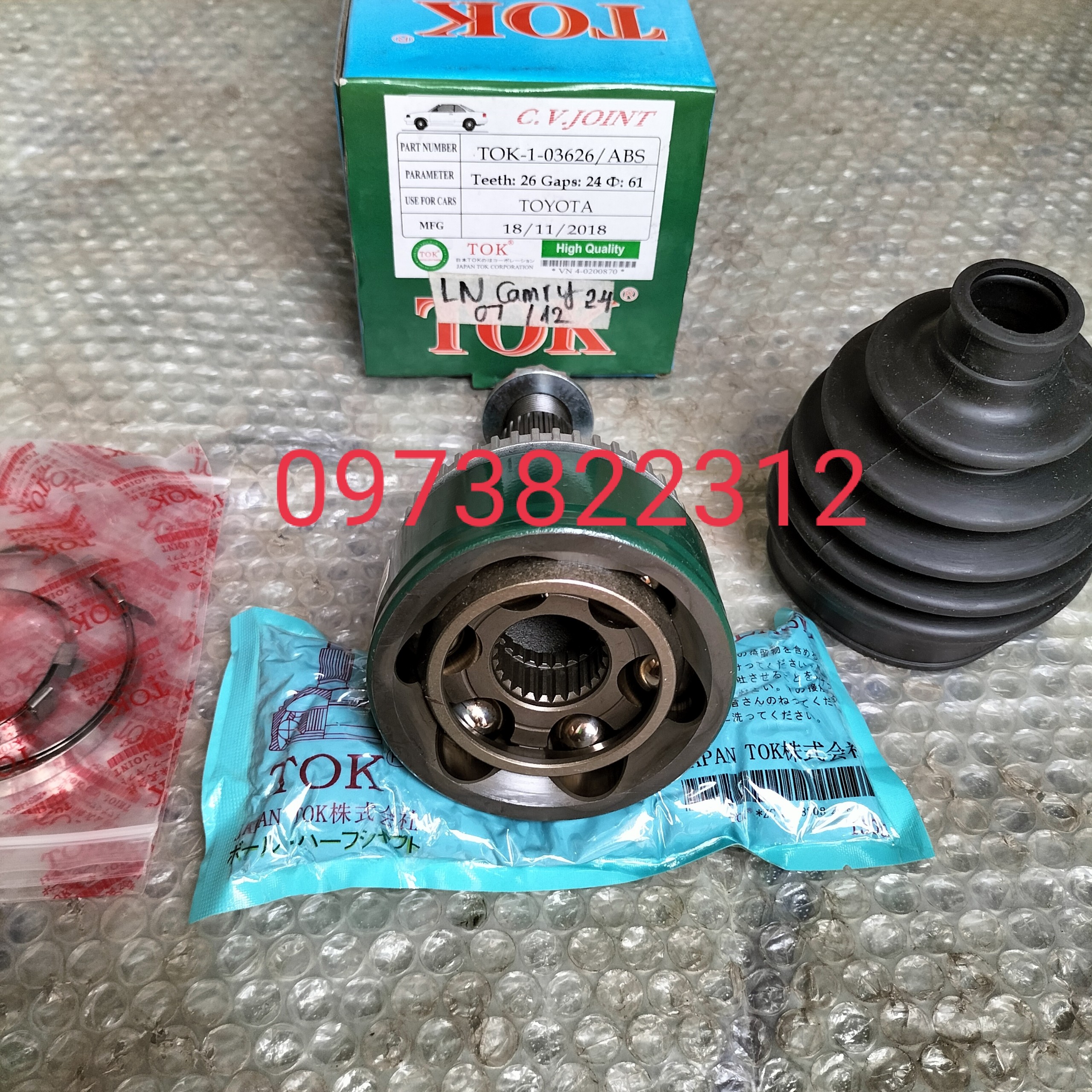 Đầu láp ngoài camry 2.4 07-12 tok japan