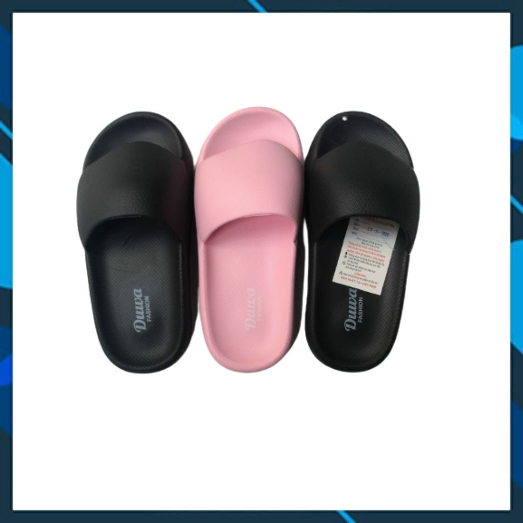 (VNXK) Dép bánh mì quai ngang Nữ DUWA,đế lõm, đế đúc cao su nguyên khối siêu nhẹ, trơn một màu