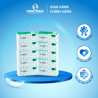 Combo 10 gói khăn giấy rút lau tay đa năng 2 lớp AN KHANG | Thế Giới Giấy | 100% bột giấy nguyên sinh | AK20-2 | khăn giấy khô đa năng giá rẻ | cam kết hàng chất lượng | khăn giấy thùng| 10AK20-2