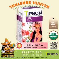 Tipson Organic Beauty Tea Caffeine Free Skin Grow 25 Individual Wrapped Teabags
