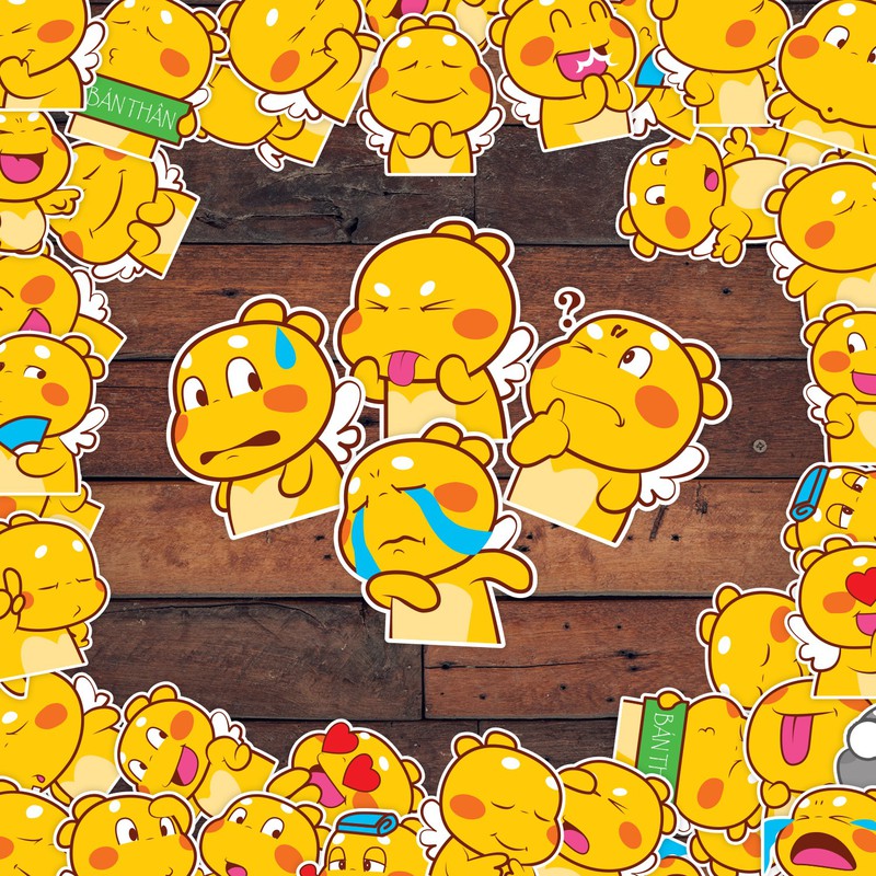 Sticker Ong Qoobee dễ thương chống nước sticker dán mũ bảo hiểm, laptop, điện thoại, đàn guitar, xe máy, vali - Owl Sticker