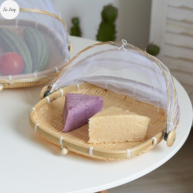 Lồng bàn tre vuông, mẹt lồng bàn gấp gọn decor nhiều Size thân thiện với môi trường TRE LÀNG