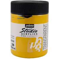 สีอะคริลิค เกรดสตูดิโอ PEBEO 500ml สีเหลือง Venice Yellow Acrylic Studio High Viscose 500ML Venice Yellow P171035