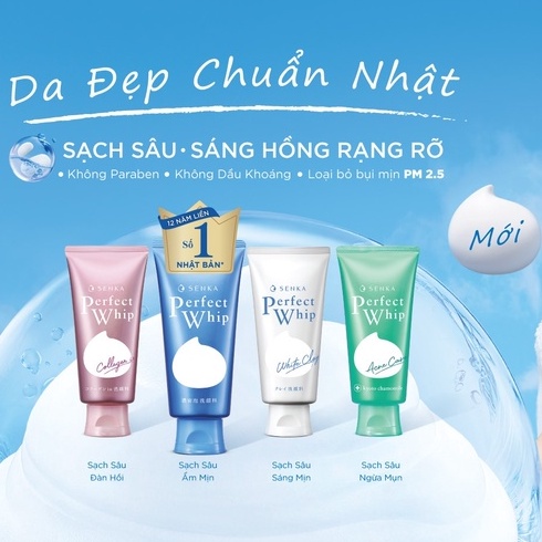 Sữa rửa mặt Senka dành cho da mụn Perfect Whip Acne Care 100g