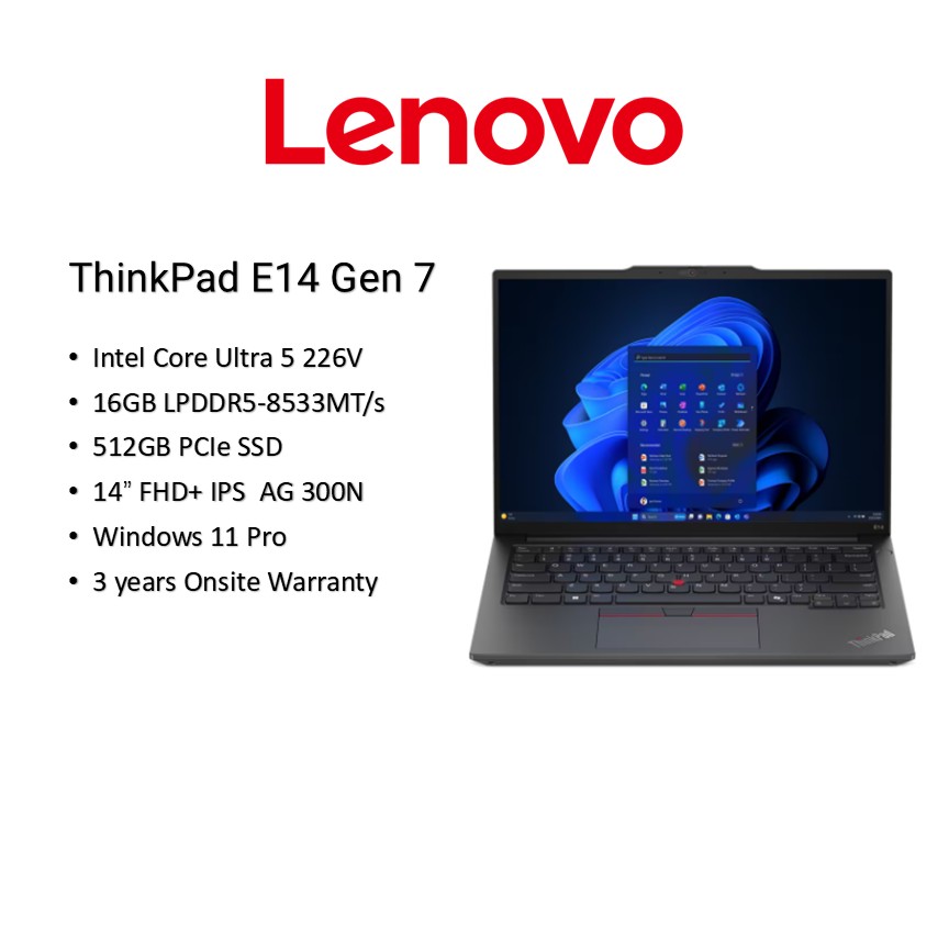 Lenovo ThinkPad E14 Gen 7 Laptop 14" FHD 16GB RAM...