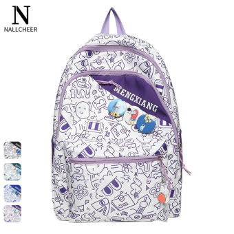NALLCHEER balo balo nữ balo nữ đi học cấp 2 Nylon cặp hoc sinh nữ cấp 2 Balo Xinh Tựu Trường