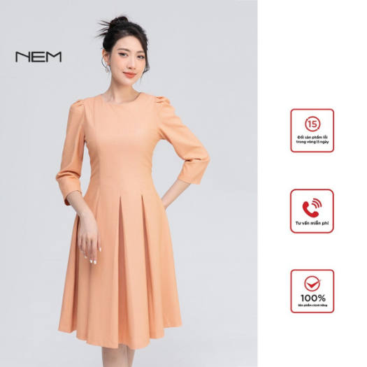 Đầm công sở NEM Fashion tay lỡ màu cam D42362 - Đầm, váy nữ | ThờiTrangNữ.vn