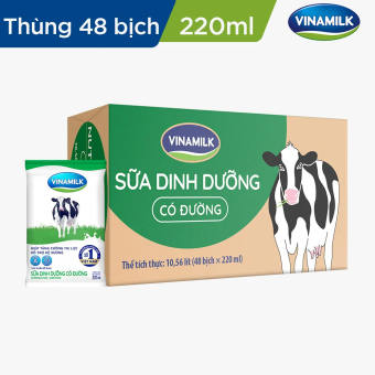 Thùng 48 Bịch Sữa dinh dưỡng Vinamilk 220ml