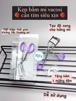 Kẹp Bấm Mi Vacosi Eyelash Curler (Cán Tím)