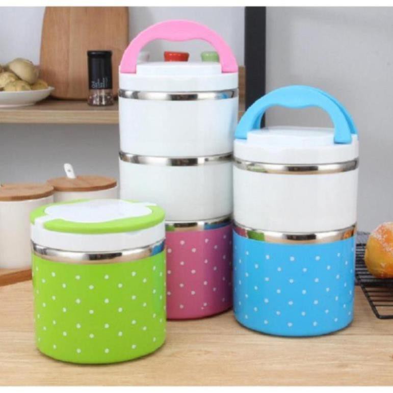 Camen chấm bi 3 tầng·. Hộp Đựng Đồ Ăn Giữ Nhiệt, Hộp Đựng Cơm Giữ Nhiệt 3 Tầng Cao Cấp, Hộp Cơm Giữ Nhiệt. Thiết kế 3 tầng giúp bạn dễ dàng phân loại thức ăn Với Các Khớp Nối Kín Giúp Giữ Nhiệt Tốt,