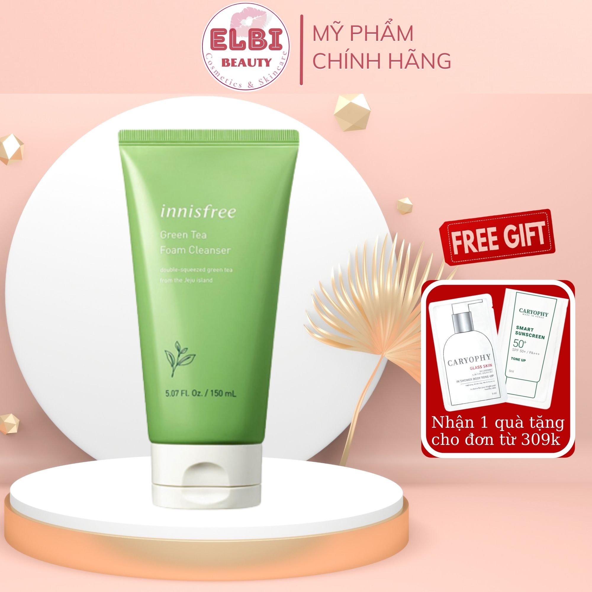 Sữa rửa mặt Innisfree Green Tea Foam Cleanser - Elbi Beauty Cosmetics & Skincare