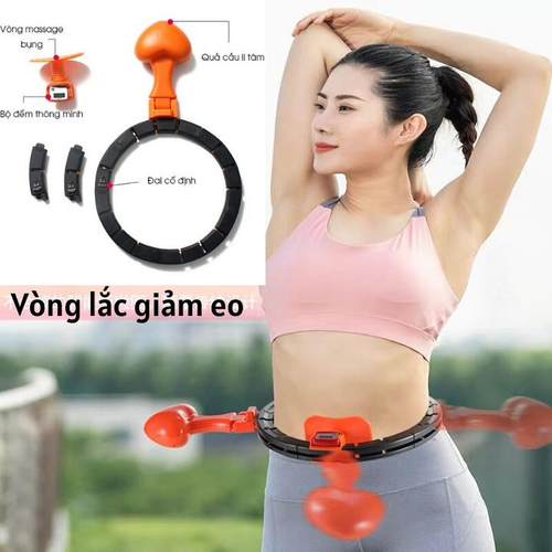 Vòng lắc eo automatic hula hoop, vòng lắc eo lắp ráp thông minh, Vòng Lắc Eo Thon Massage Giảm Mỡ Bụng Loại Mới