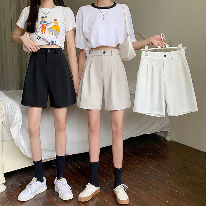 Quần short nữ cao cấp cạp cao trơn màu phối cúc kiểu dáng hiện đại năng động thời trang sugal short nu 003v2