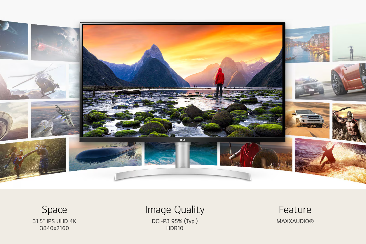 LG 32UN650K-W 31.5" UHD IPS Productivity Monitor