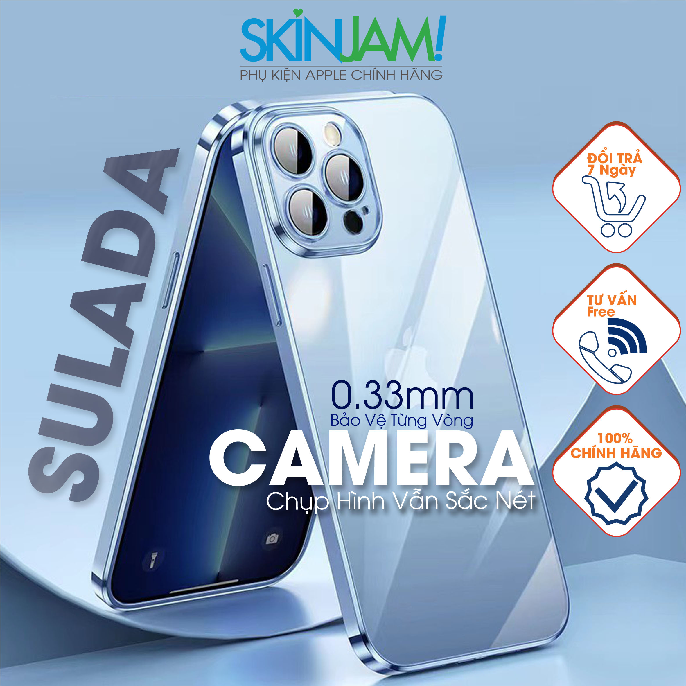 Ốp Sulada Trong Và Nhám Chống Vân Tay Bảo Vệ Camera Chống Ố iP 14Promax/ 14Pro/ 14/  13Promax/ 13Pro/ 13/ 12Promax Siêu Dẻo Siêu Chống Sốc
