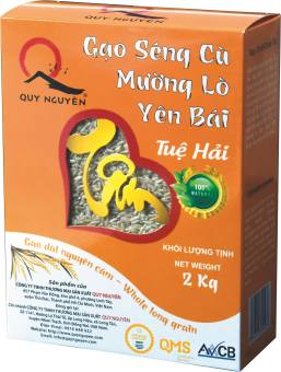 Gạo lứt trắng Séng Cù Mường Lò Yên Bái Tuệ Hải - hộp 2kg