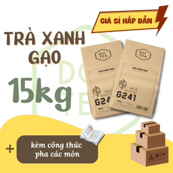 Sỉ 1 thùng trà xanh gạo rang G241 Dotea, ngọt thanh hương gạo, matcha Nhật thơm béo