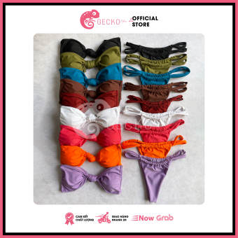 Bikini Đồ Bơi 2 Mảnh Lọt Khe Quần Đan Dây 2M39-A (Ảnh Thật, 9 Màu)