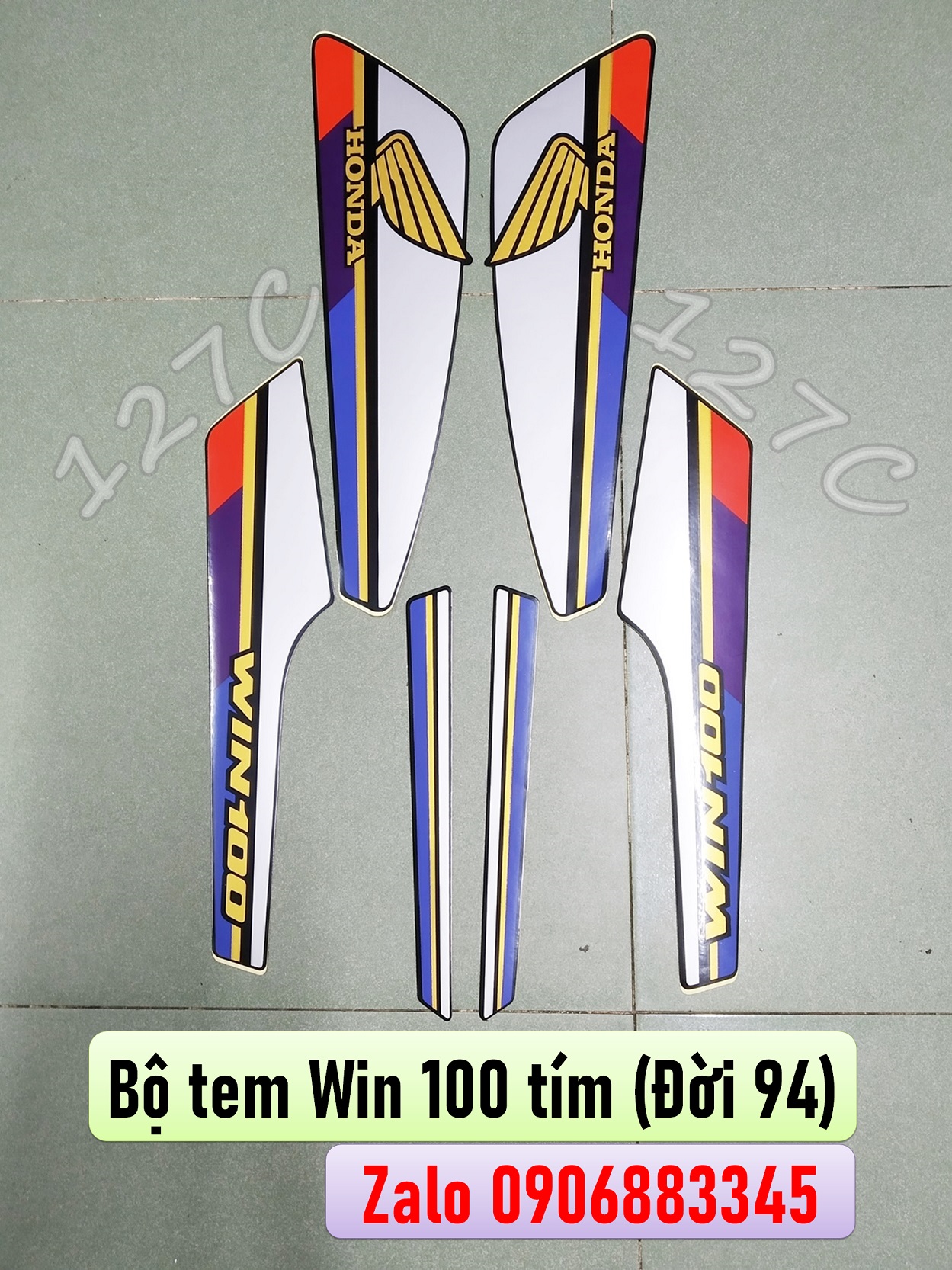 Bộ tem tím đời 94 win 100cc