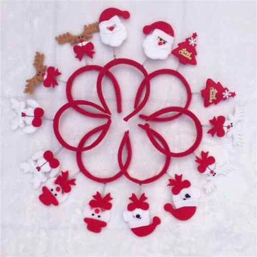 Bờm cài tóc noel lấp lánh dễ thương giao ngẫu nhiên