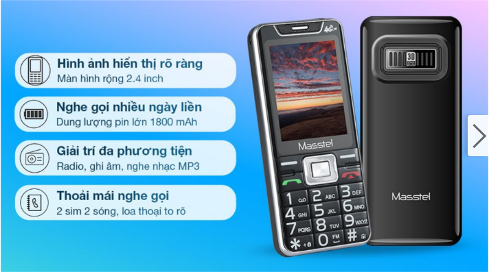 Điện thoại masstel izi 55 4g