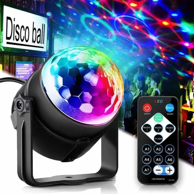 Đèn led xoay 360 độ ,cảm ứng theo nhạc cực đẹp-đèn sân khấu -đèn vũ trường