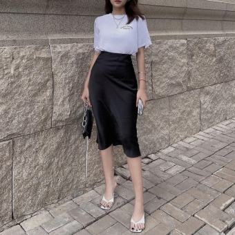 Chân váy lụa satin suông dài Satin Skirt 25 STUDIO