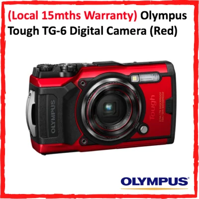 (Local 15mths Warranty) Olympus Tough TG-6 Digital Camera (Black / Red) (1)