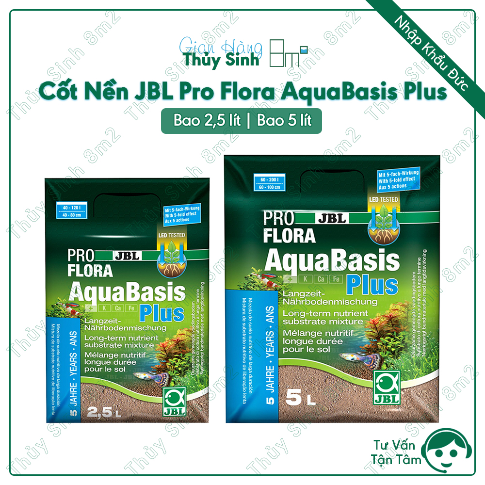 Cốt nền thủy sinh cao cấp jbl aquabasis plus - bền bỉ, giàu dưỡng chất, đầy đủ đa vi lượng cần thiết - 8m2